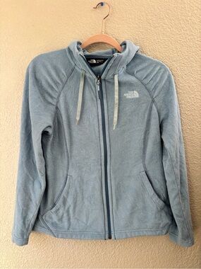 The North Face Women's Dusty Blue Full-Zip Teddy Fleece Jacket